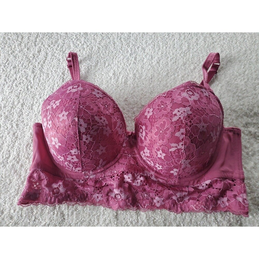 Adored by Adore Me 40DD Pink Lace Underwire Padded Bra